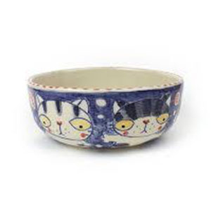 bowl with cat print