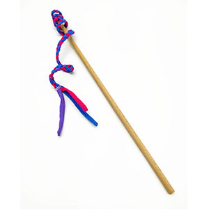 colorful string cat wand